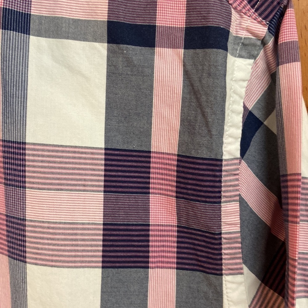 Express Plaid Cotton Button Down Collared Shirt S… - image 3